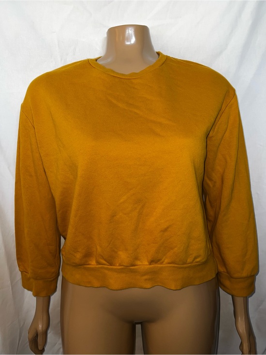 Zara Tops - Zara Mustard Yellow Crewneck Sweatshirt